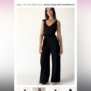 Smash + Tess wide leg belted Tuesday romper